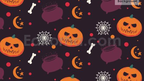 Halloween Pumpkin Pattern Background