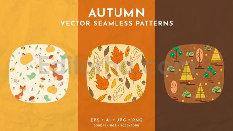 Hello Autumn Seamless Patterns