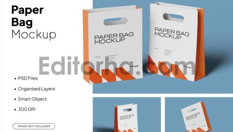 High Quality Paper Bag Mockup Set1