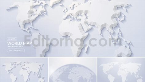 Light World Map Backgrounds