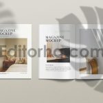 Opened A4 Magazine Mockup V2-3