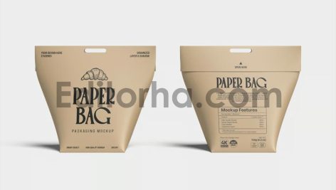 Paper Bag Packaging Mockup Set4
