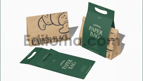 Paper Bag with Handle Mockup4