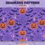 Pumpkin And Spider - Pattern Background