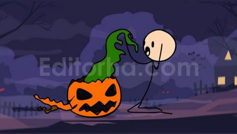 Stickman Halloween Logo Reveal