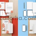 Top View Stationery Mockup1