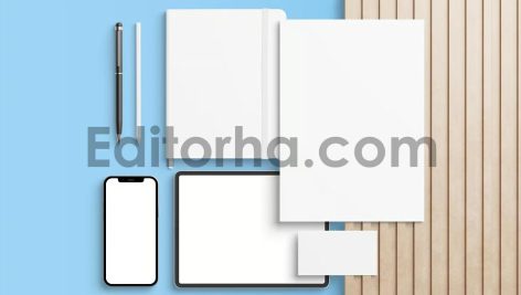 Top View Stationery Mockup2