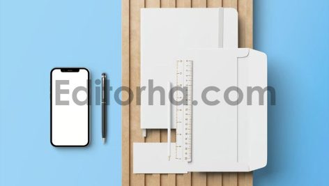 Top View Stationery Mockup6