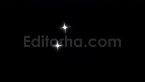 Twinkling Stars Animation on Transparent Background. Blinking Star Loop. Sparkling Light Effect 4K.