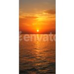 Calm sea surface during sunset