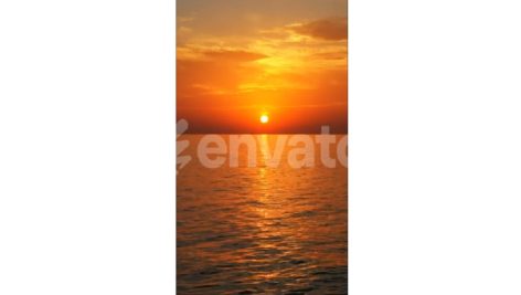 Calm sea surface during sunset