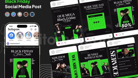 Black Friday Social Media Post Instagram Carousel