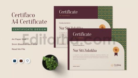 Certifaco - Certificate Template