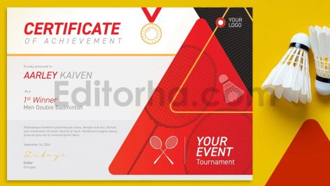 Badminton Certificate
