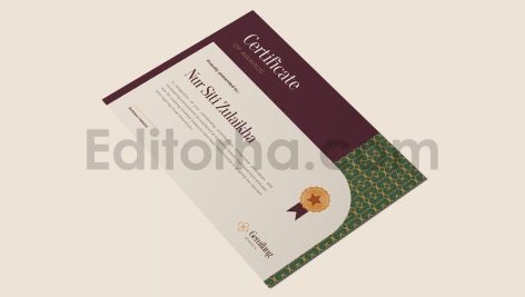 دانلود فایل لایه باز سرتیفیکیت با طراحی شیک و حرفه ای