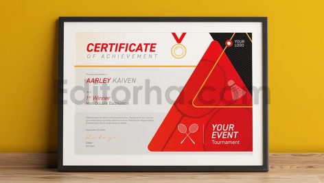 Badminton Certificate