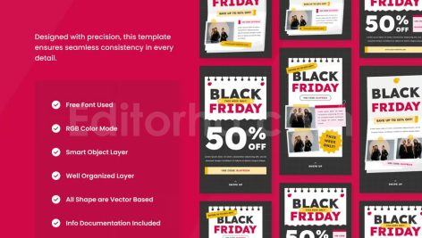 Black Friday Sale Social Media Post Template V1