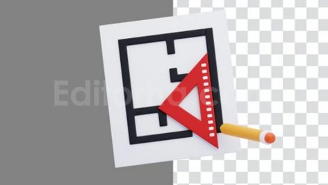 3D Animation of Foundation Sketch for Design | Alpha Channel