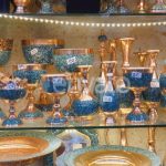 Traditional copper cookware at Tajrish Bazaar of Tehran, Iran