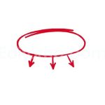 Hand-Drawn Red Arrows Pointing to a Circle Animation