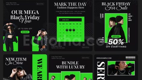 دانلود قالب آماده لایه باز پست‌های شبکه‌های اجتماعی جمعه سیاه