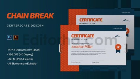 Chain Break - Certificate Template
