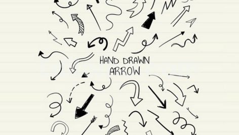 Hand Drawn Arrow Alpha Channel