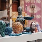 Stack of Traditional Turkish Plates and Handmade Ceramics Handmade Colorful Dishes at the Istanbul