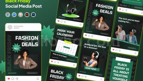 Black Friday Social Media Post Instagram Carousel