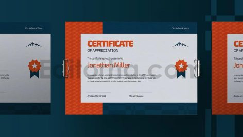 Chain Break - Certificate Template