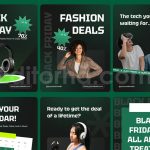 دانلود قالب آماده لایه باز پست‌های شبکه‌های اجتماعی جمعه سیاه