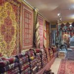 Panning motion inside carpet shop in the Grand Bazaar, Isfahan