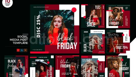 Black Friday Social Media Kit PSD & AI