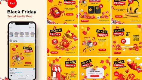 Black Friday Sale Social Media Post Template