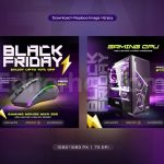 Black Friday Sale Social Media Post Design Set