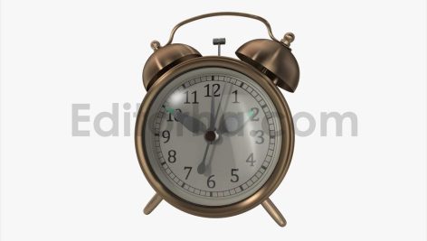 Alarm clock with twin bells and arched legs