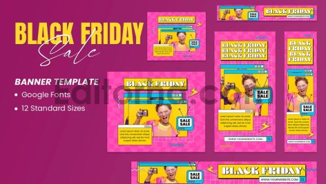 Black Friday Sale Banners Ad Template