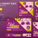 Black Friday Sale Fashion Eyewear Banner Set