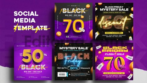 Black Friday Social Media Post Design Set1
