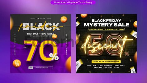 Black Friday Social Media Post Design Set4