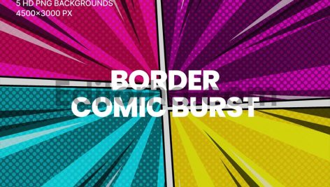 Comic Border Burst Pack1
