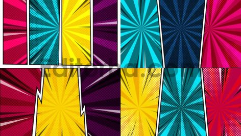 Comic Border Burst Pack3