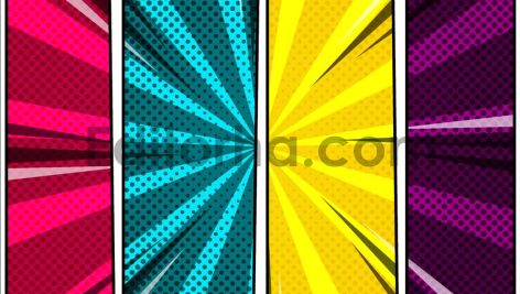 Comic Border Burst Pack6