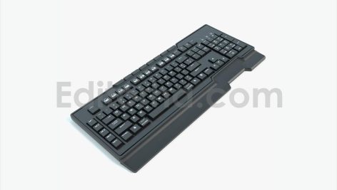 Ergonomic Black Gaming Keyboard with Macro Keys