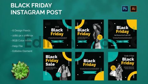 Geometric Black Friday - Instagram Post