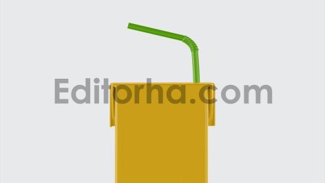 Juice Carton Box with Straw Mockup6