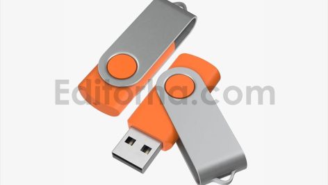 Orange Swivel USB Drive Collection