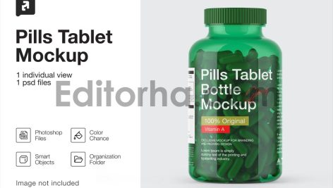 Plastic Bottle With Capsules Mockup1