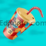 Plastic Cup with Straw Mockup1