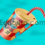 Plastic Cup with Straw Mockup3